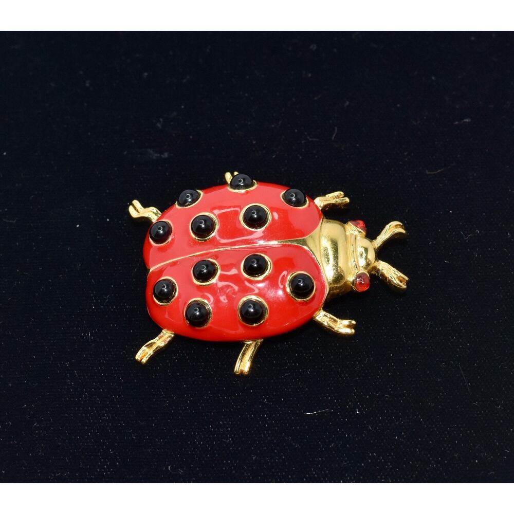 Vintage Trifari Insect Ladybug Beetle Bug Brooch … - image 8